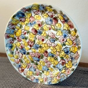 Abstract Floral Decorative Plate